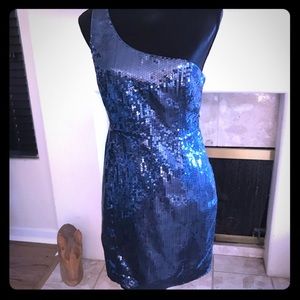 One Shoulder Sequin Dress, Size - Med